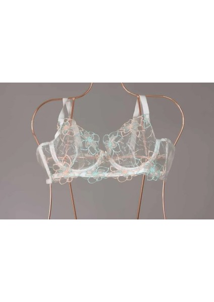 Çiçek Desenli Brode Bralet Alt Üst Takım - Güpürlü Tül Sütyen ve Külot Takım - Iç Çamaşırı Takımı Hediye fiyatları