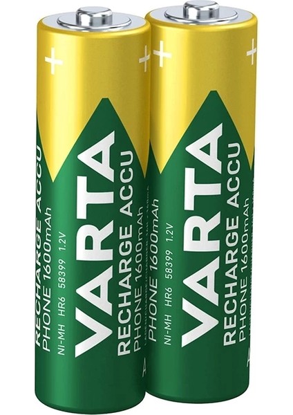 Varta Nı-Mh 1.2V 1600 Mah Hr6 Aa Şarjlı 2li Kalem Pil (4172)