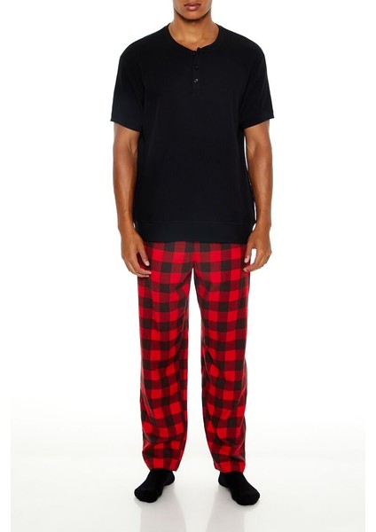 Ekose Desenli Flanel Pijama Altı