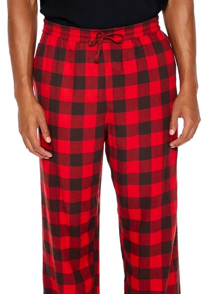 Ekose Desenli Flanel Pijama Altı