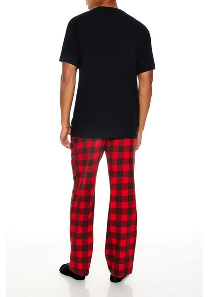 Ekose Desenli Flanel Pijama Altı