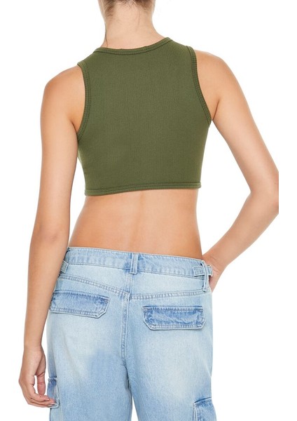 Dikişsiz Örme Crop Atlet
