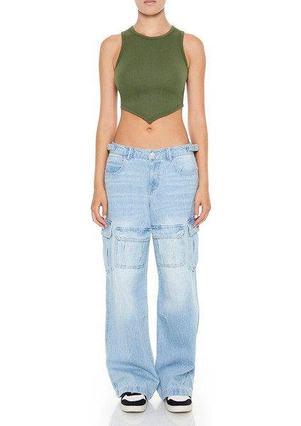 Dikişsiz Örme Crop Atlet