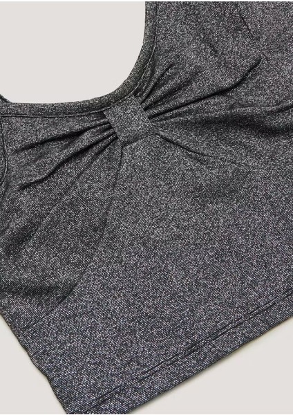 Tek Omuz Askılı Kız Çocuk Simli Crop fiyatları