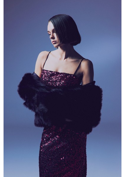 Ip Askılı Payet Crop - Bordo fiyatları