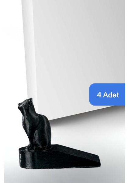 Kapı Stoperi Siyah Renk Dekoratif Kapı Tutucu Durdurucu 4 Adet Model 2