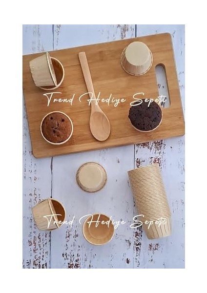 50'li Mini Boy Kraft Muffin Cupcake Kalıbı 45X35 mm Kek Kalıbı, Safari Konsept, Airfryer Uyumlu