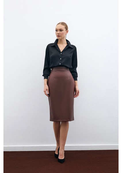 Deri Kalem Etek - Kahve