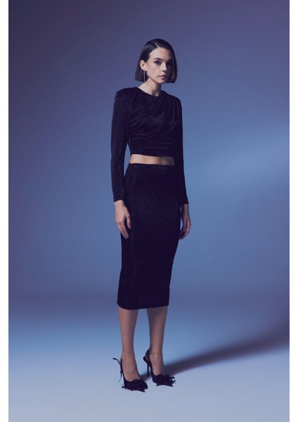 Parlak Kalem Etek - Siyah