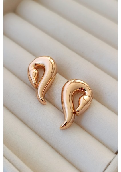 Kuğu Figür Rose Modern Günlük Elbise Küpe modelleri