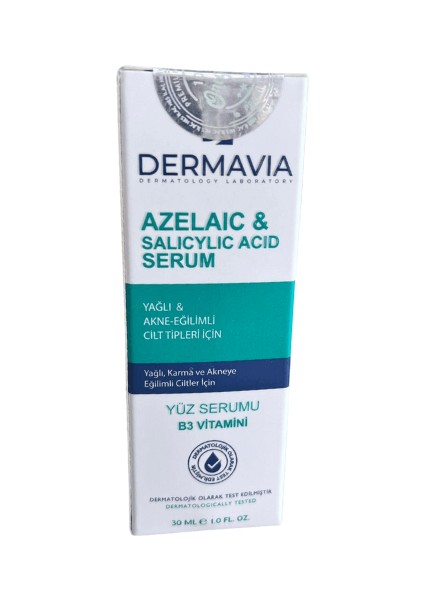 Dermavıa Yağlı Akne Eğilimli Cilt Tipleri Için Yüz Serumu 30 ml