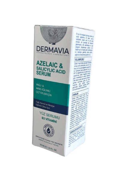 Dermavıa Yağlı Akne Eğilimli Cilt Tipleri Için Yüz Serumu 30 ml