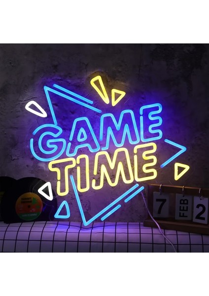 Game Time Neon LED Işıklı Tablo