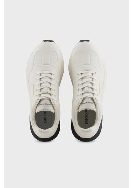 Logolu Deri Sneaker Ayakkabı Erkek Ayakkabı X4X684 XR323 00894 modelleri