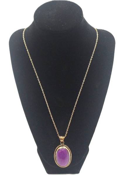 Kadın Doğal Taşlı Saf Bakır Kolye fiyatları