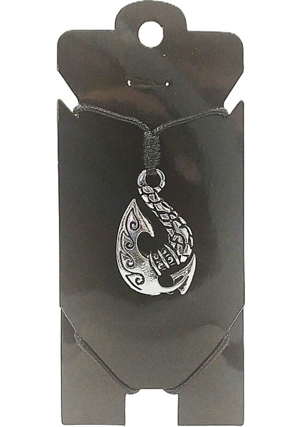 Unisex Kore Ip Askılı ve Krom Çelik Kaplamalı Tribal Kolye
