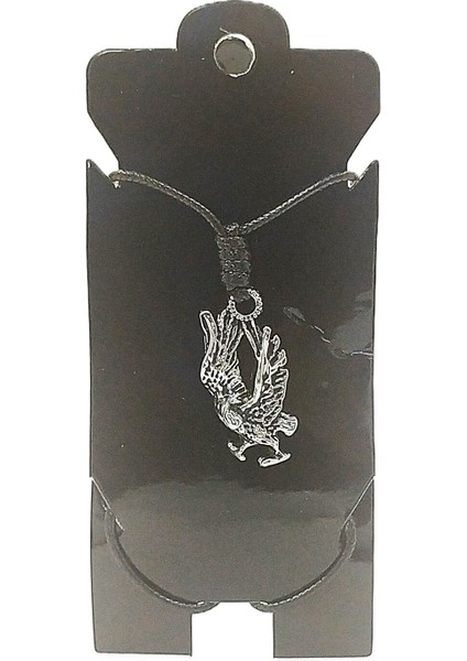 Unisex Kore Ip Askılı ve Krom Çelik Kaplamalı Tribal Kolye