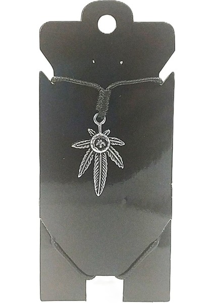 Unisex Kore Ip Askılı ve Krom Çelik Kaplamalı Tribal Kolye