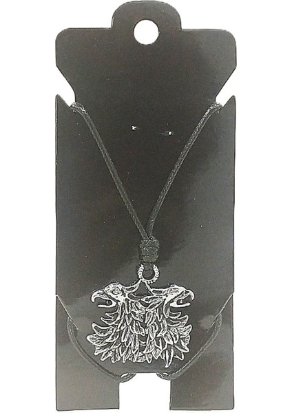 Unisex Kore Ip Askılı ve Krom Çelik Kaplamalı Tribal Kolye