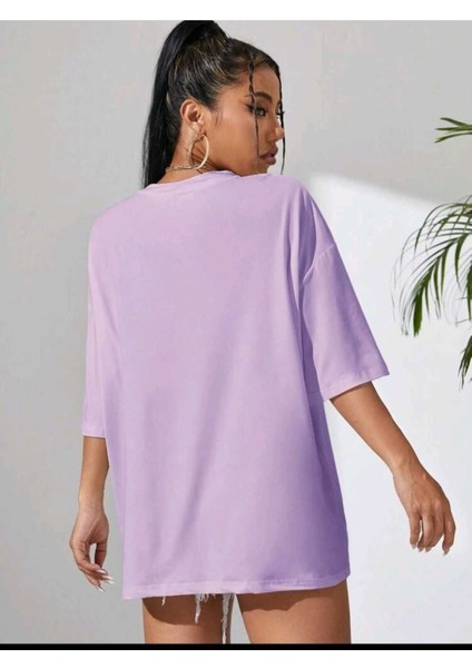 Kadın Be The Lıght Baskılı Oversize Salaş T-Shirt Ünisex Boyfirend fırsatları
