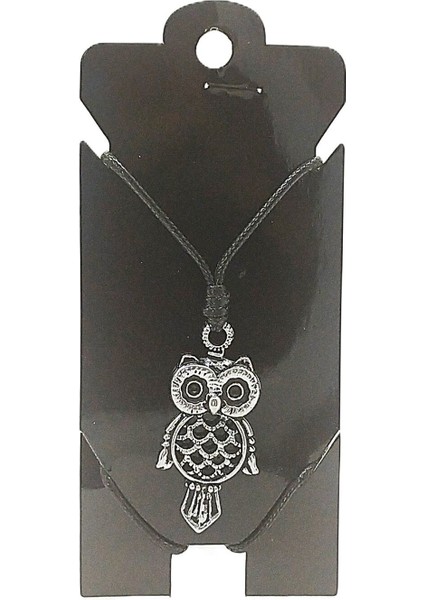 Unisex Kore Ip Askılı ve Krom Çelik Kaplamalı Tribal Kolye
