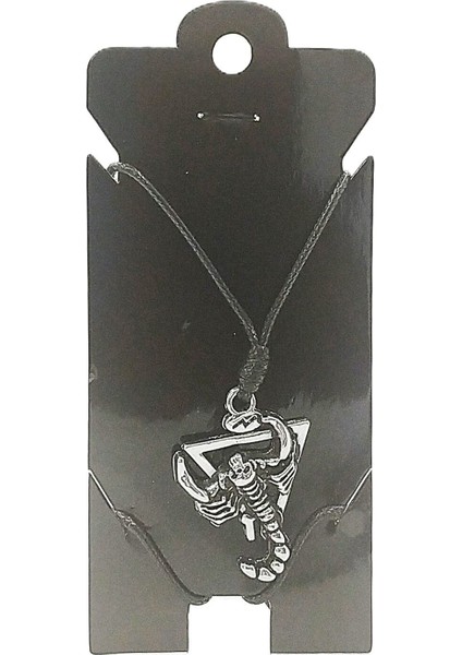 Unisex Kore Ip Askılı ve Krom Çelik Kaplamalı Tribal Kolye