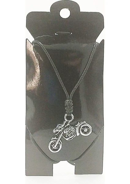 Unisex Kore Ip Askılı ve Krom Çelik Kaplamalı Tribal Kolye