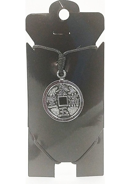 Unisex Kore Ip Askılı ve Krom Çelik Kaplamalı Tribal Kolye