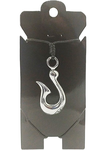 Unisex Kore Ip Askılı ve Krom Çelik Kaplamalı Tribal Kolye