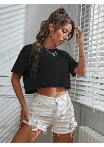 Kadın Crop Oversize Good Thıngs Baskılı fiyatları