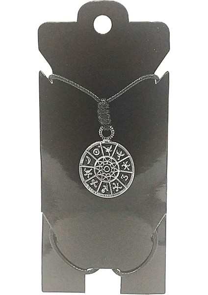 Unisex Kore Ip Askılı ve Krom Çelik Kaplamalı Tribal Kolye