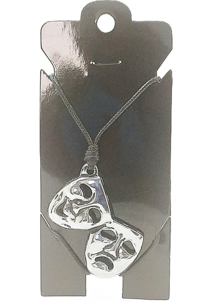 Unisex Kore Ip Askılı ve Krom Çelik Kaplamalı Tribal Kolye