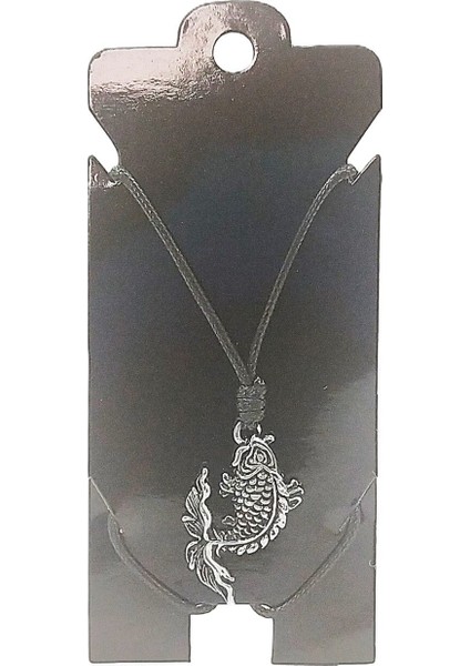 Unisex Kore Ip Askılı ve Krom Çelik Kaplamalı Tribal Kolye