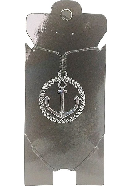 Unisex Kore Ip Askılı ve Krom Çelik Kaplamalı Tribal Kolye