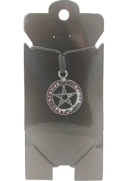 Unisex Kore Ip Askılı ve Krom Çelik Kaplamalı Tribal Kolye