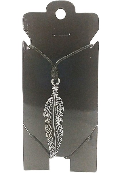 Unisex Kore Ip Askılı ve Krom Çelik Kaplamalı Tribal Kolye