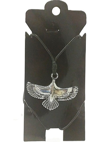 Unisex Kore Ip Askılı ve Krom Çelik Kaplamalı Tribal Kolye