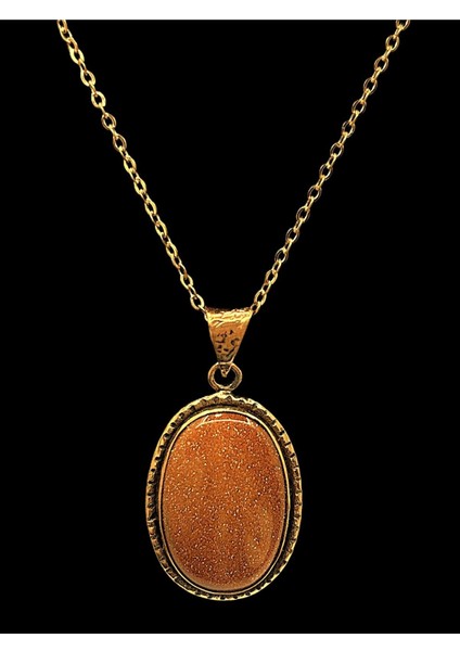 Kadın Doğal Taşlı Saf Bakır Kolye