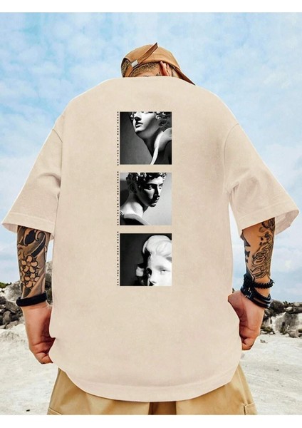 See You Baskılı Oversize Erkek T-Shirt Salaş Boyfirend modelleri