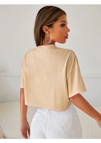 Kadın Crop Oversize Sunset Dusk Baskılı indirimleri