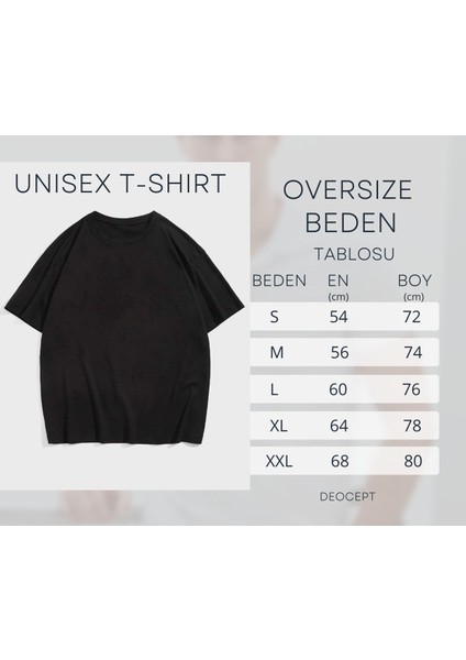 Unisex Four Elements Baskılı Oversize T-Shirt
