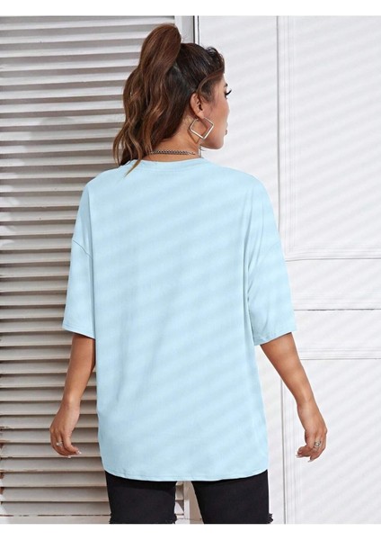 Düz Basic Oversize Salas T-Shirt Boyfriend modelleri