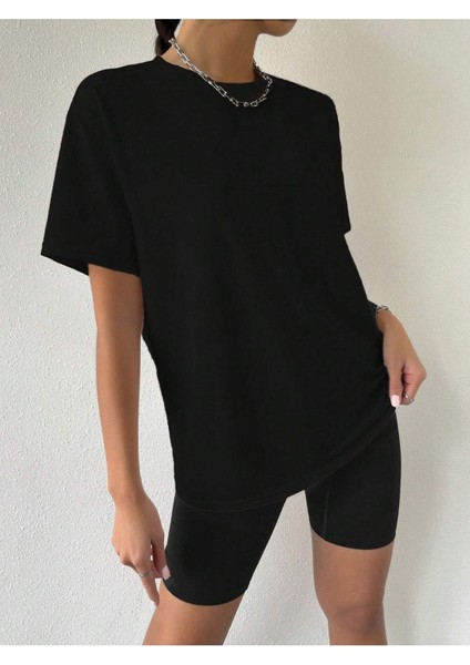 Dont Talk Baskılı Kadın Oversize Salas T-Shirt Boyfriend