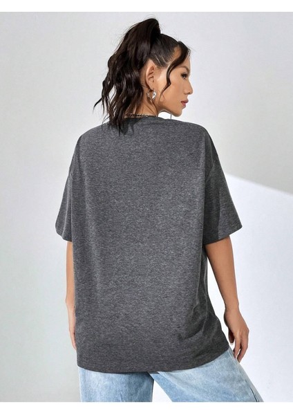 Dolar Bear Baskılı Oversize T-Shirt Salaş Boyfirend fiyatları