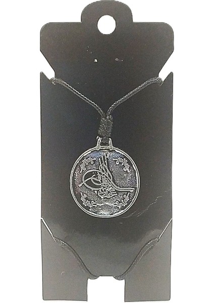 Unisex Kore Ip Askılı ve Krom Çelik Kaplamalı Tribal Kolye