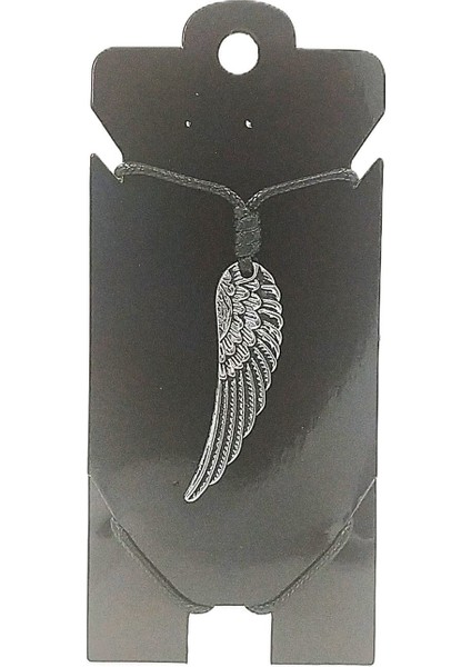 Unisex Kore Ip Askılı ve Krom Çelik Kaplamalı Tribal Kolye