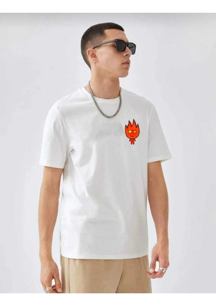 Ateş/su Baskılı 2'li Takım Oversize Salas T-Shirt Boyfriend fiyatları