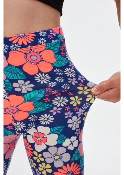 Neon Garden Kız Çocuk Desenli Diz Altı Tayt Kapri modelleri