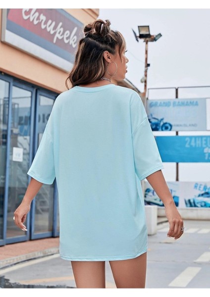 Mama Leopar Baskılı Oversize T-Shirt Salaş Boyfirend fırsatları