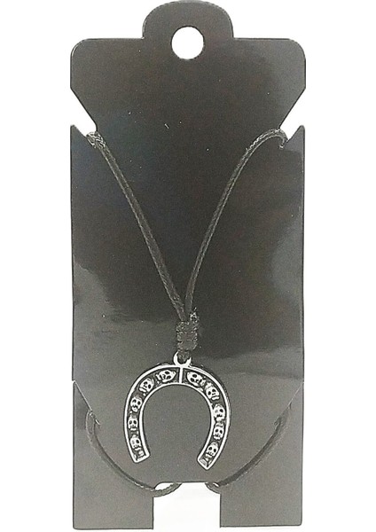 Unisex Kore Ip Askılı ve Krom Çelik Kaplamalı Tribal Kolye